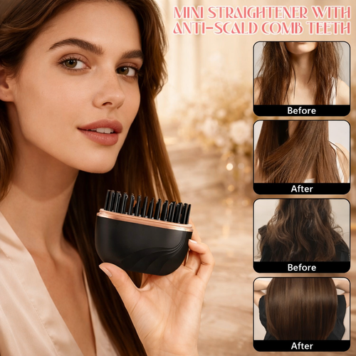Allure Mini Portable Hair Straightener Brush