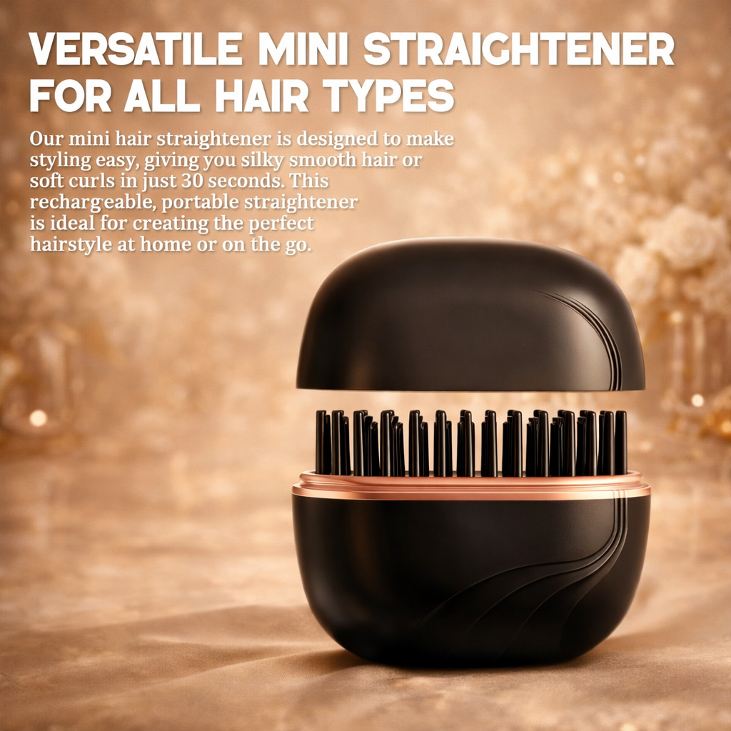 Allure Mini Portable Hair Straightener Brush