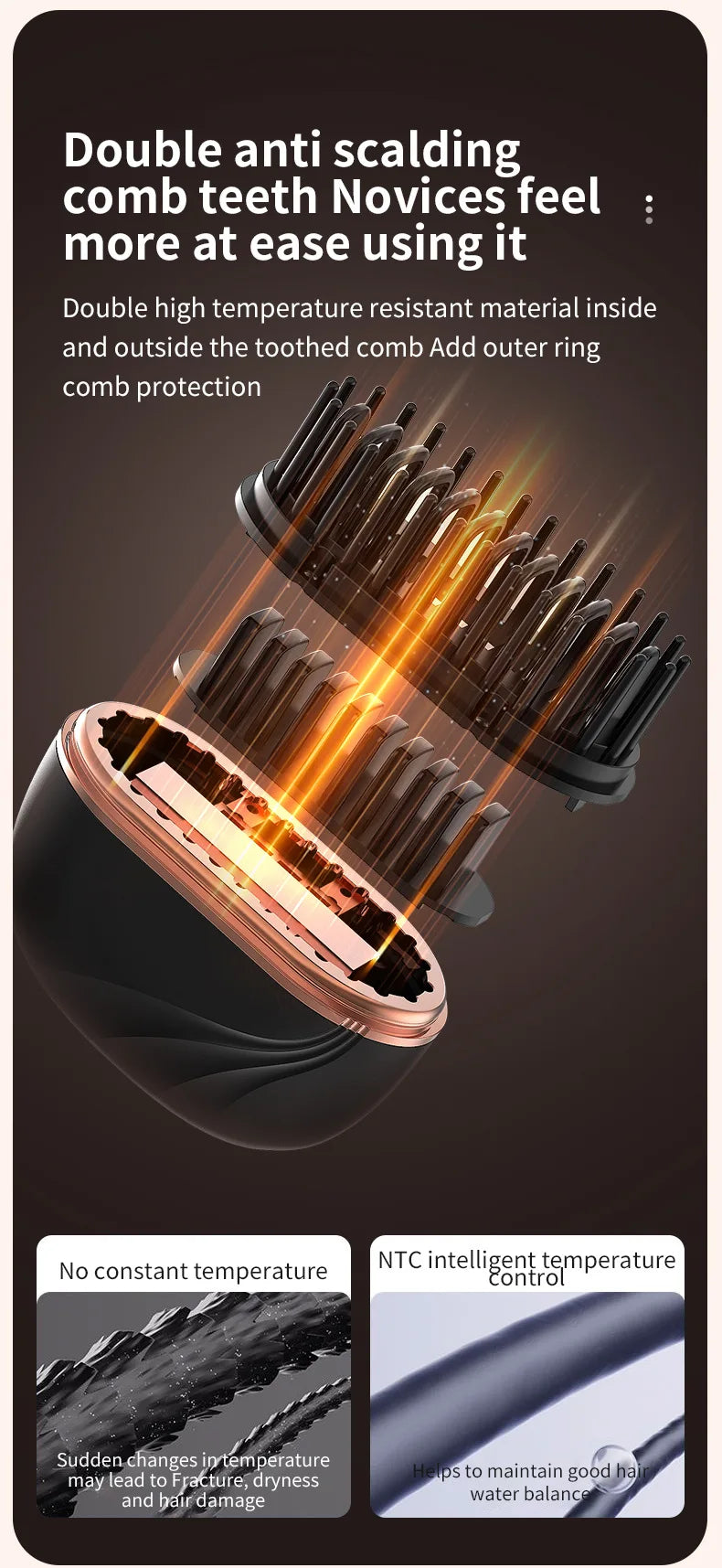 Allure Mini Portable Hair Straightener Brush