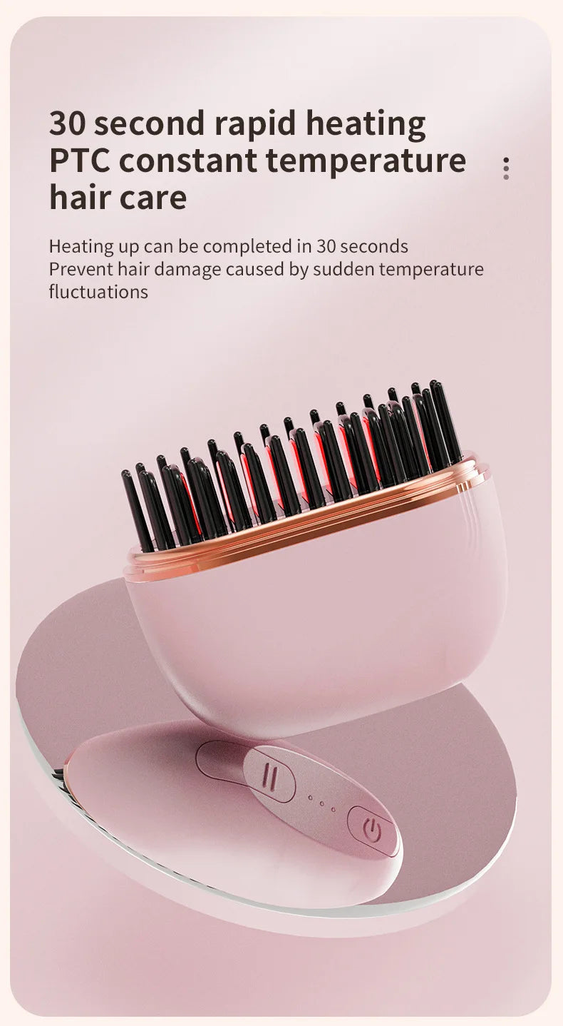 Allure Mini Portable Hair Straightener Brush