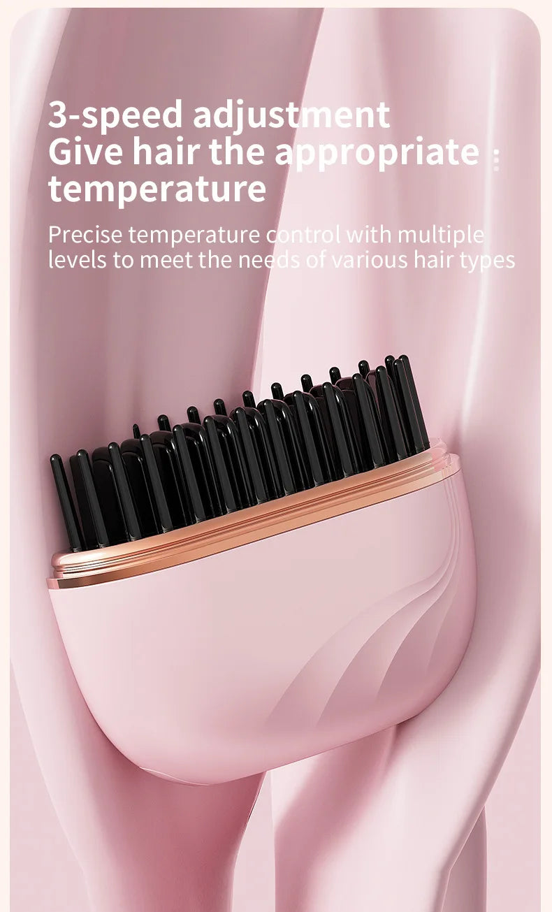 Allure Mini Portable Hair Straightener Brush