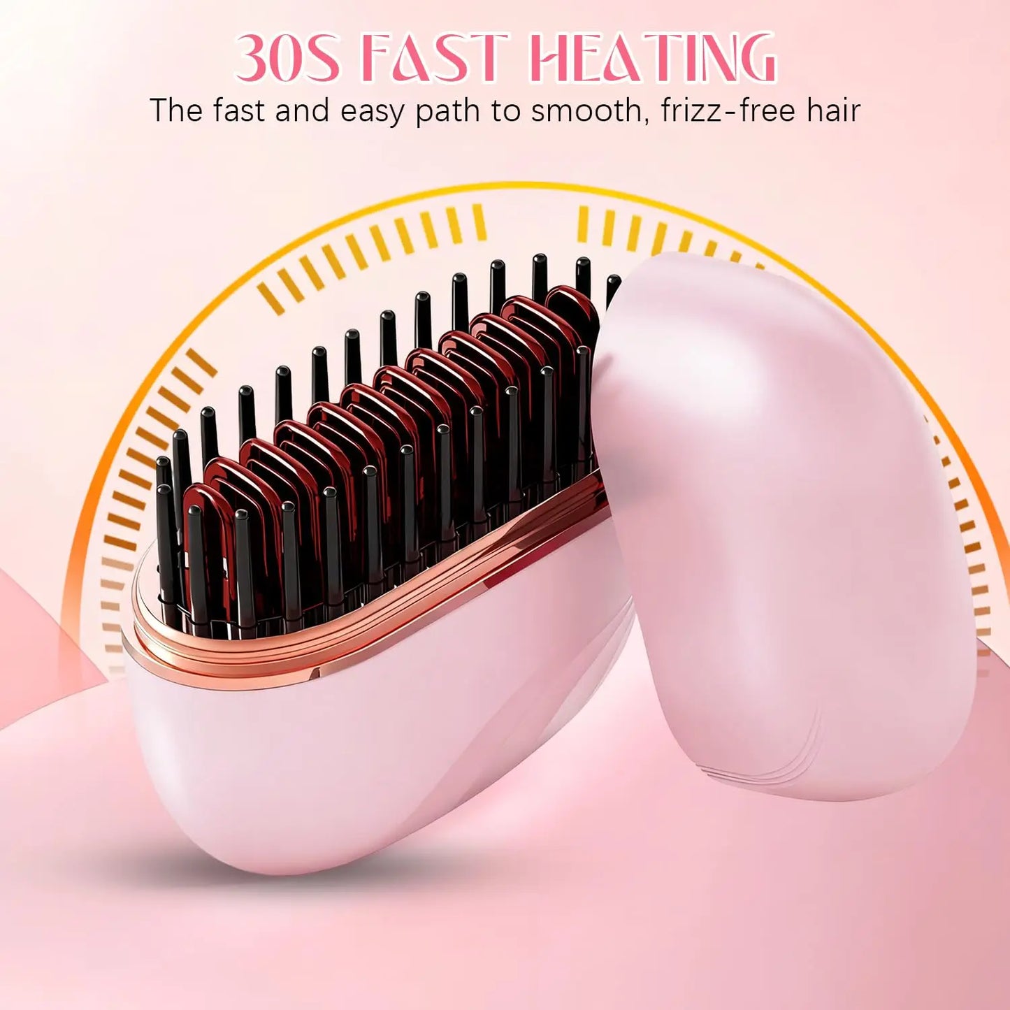 Allure Mini Portable Hair Straightener Brush