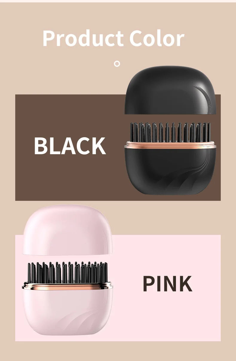 Allure Mini Portable Hair Straightener Brush